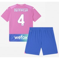 Camisa de time de futebol AC Milan Ismael Bennacer #4 Replicas 3º Equipamento Infantil 2023-24 Manga Curta (+ Calças curtas)
